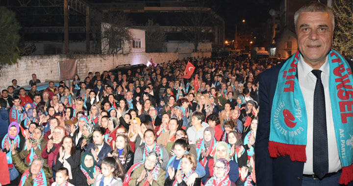 Hüseyin Eryüksel’den, Atatürk Mahallesinde coşkulu miting