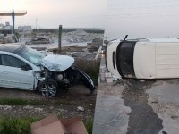 Akhisar Kapaklı'daki feci kaza ucuz atlatıldı