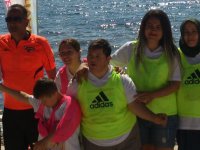 Akhisarlı özel çocuklar 1. Uluslararası Down Plaj Futbol Festivaline katıldı