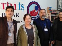 Vatan Partisi Belediye Başkan Adayı Ergun Karakaşlar, Eğitim-İş Şubesini ziyaret etti