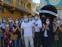 CHP İlçe teşkilatı, MASKİ'ye kadar yürüyerek basın açıklaması yaptı