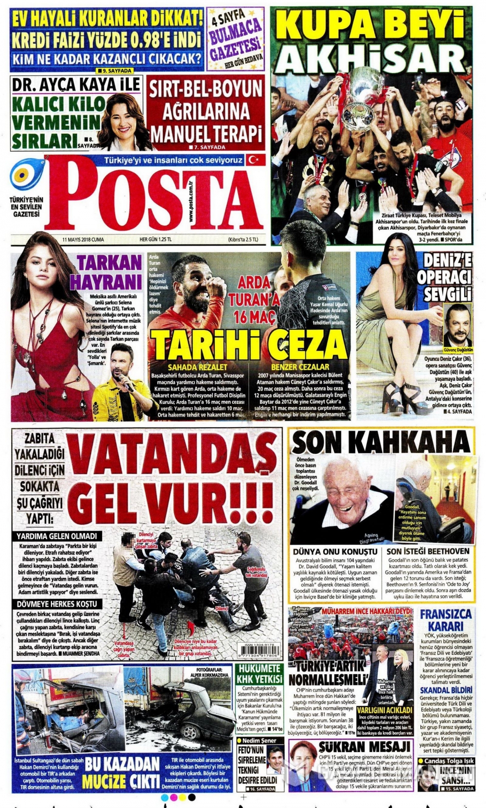 Ziraat Türkiye Kupası Şampiyonu Akhisarspor'un Gazetelerdeki manşet 21