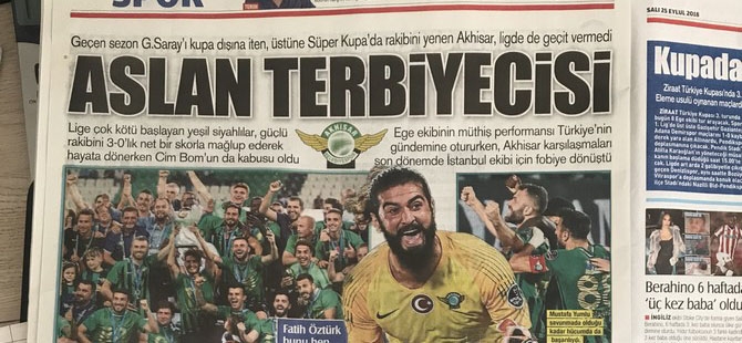Akhisarspor, Galatasaray'ı 3-0 yenmesinin ardından gazete manşetler 1