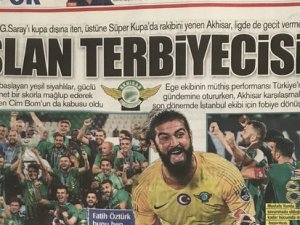 Akhisarspor, Galatasaray'ı 3-0 yenmesinin ardından gazete manşetler