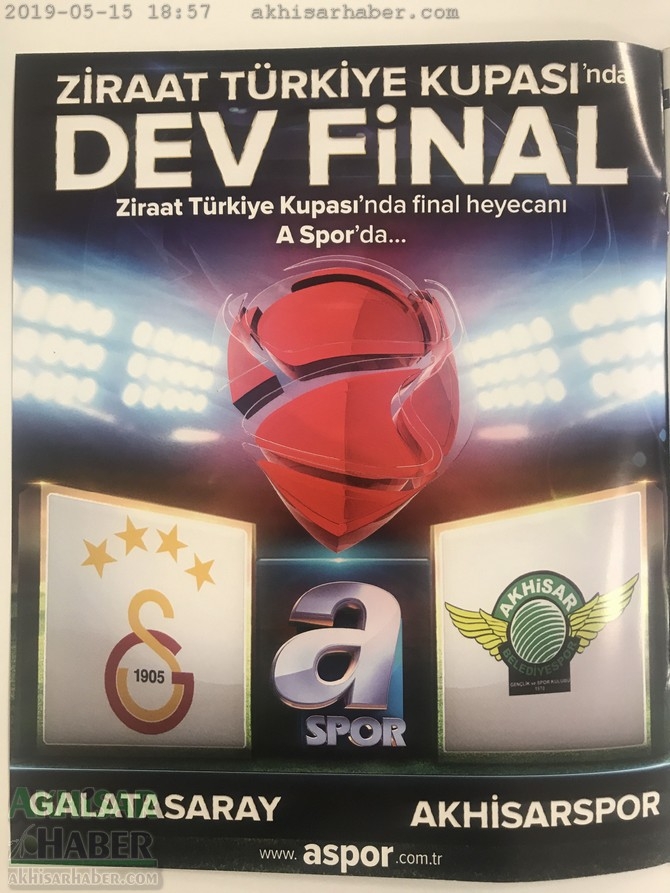 57. Ziraat Türkiye Kupasına özel hazırlanan FİNAL DERGİSİ 2