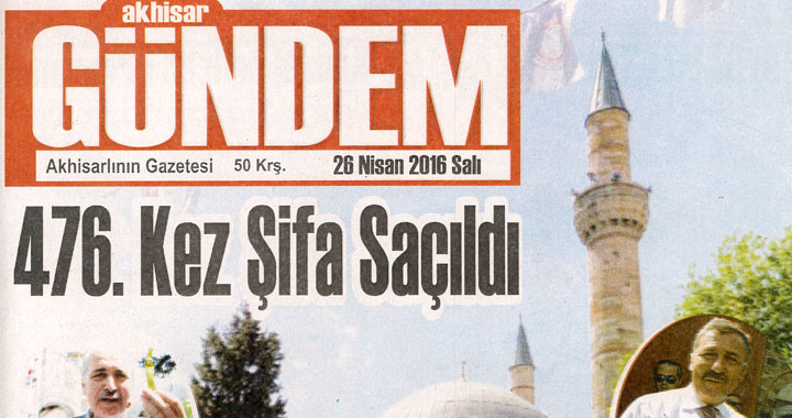Akhisar Gündem Gazetesi 26 Nisan 2016