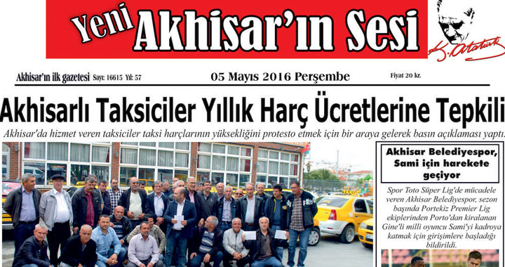 Yeni Akhisar'ın Sesi Gazetesi 5 Mayıs 2016