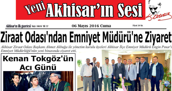 Yeni Akhisar'ın Sesi Gazetesi 6 Mayıs 2016