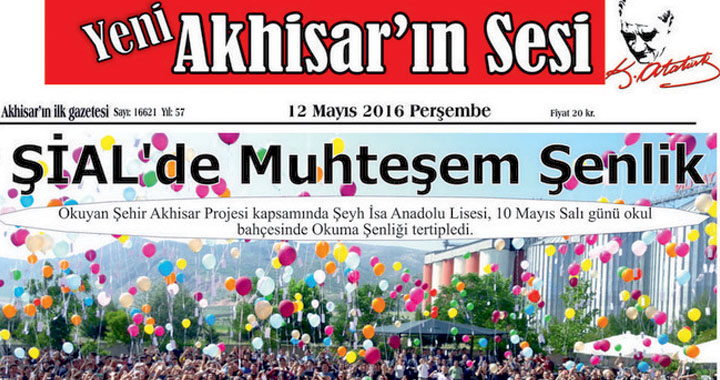 Yeni Akhisar'ın Sesi Gazetesi 12 Mayıs 2016