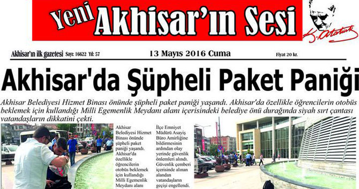 Yeni Akhisar'ın Sesi Gazetesi 13 Mayıs 2016