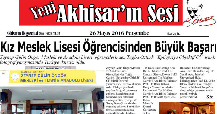Yeni Akhisar'ın Sesi Gazetesi 26 Mayıs 2016