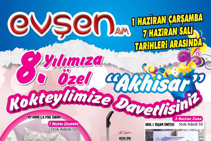 Evşen AVM’de 8. Yıla Özel Kampanya Sizleri Bekliyor