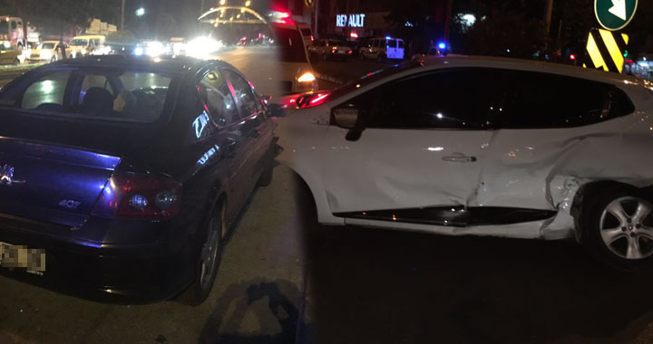 Akhisar’da Maddi Hasarlı Trafik Kazası