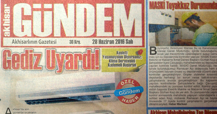 Akhisar Gündem Gazetesi 28 Haziran 2016