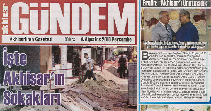 Akhisar Gündem Gazetesi 4 Ağustos 2016