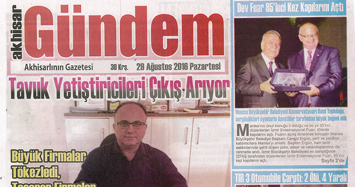 Akhisar Gündem Gazetesi 29 Ağustos 2016