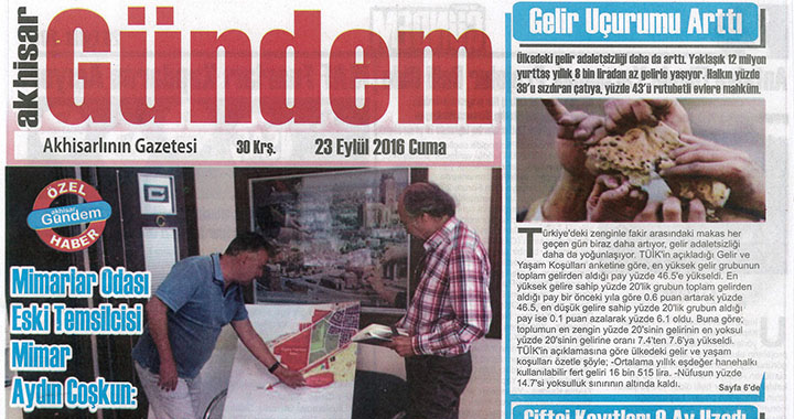 Akhisar Gündem Gazetesi 23 Eylül 2016