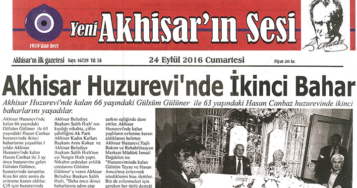 Yeni Akhisarın Sesi Gazetesi 24 Eylül 2016