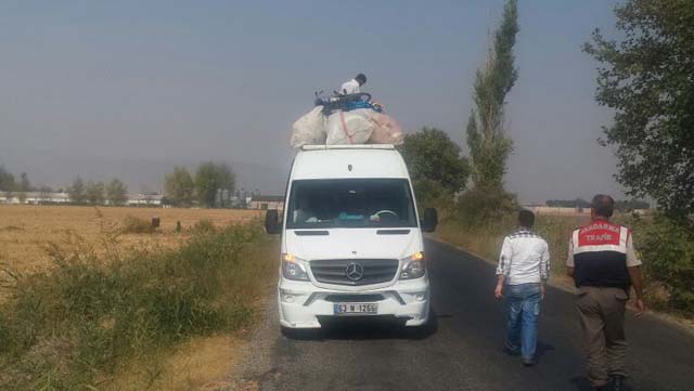 Jandarma Trafikten işçi taşıyan araçlara sıkı denetim