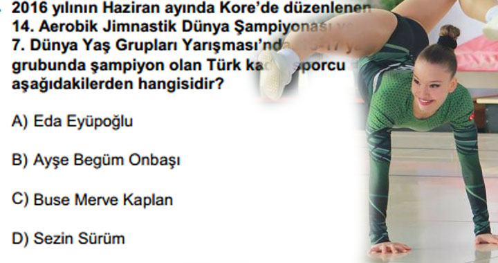 Bugün yapılan KPSS sınasında Akhisarlı sporcu soruldu!