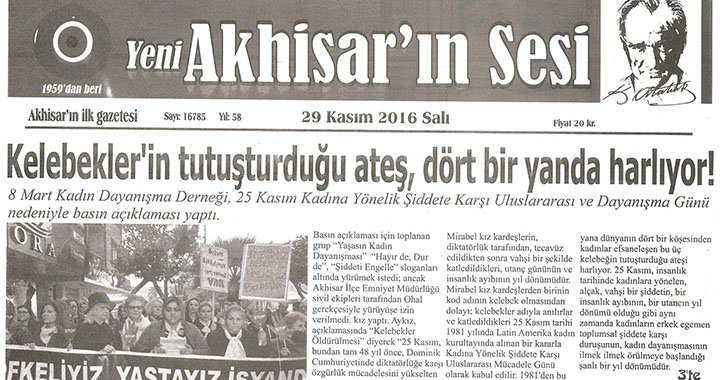 Yeni Akhisarın Sesi Gazetesi 29 Kasım 2016