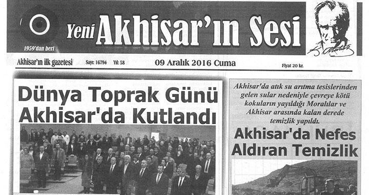 Yeni Akhisarın Sesi Gazetesi 9 Aralık 2016