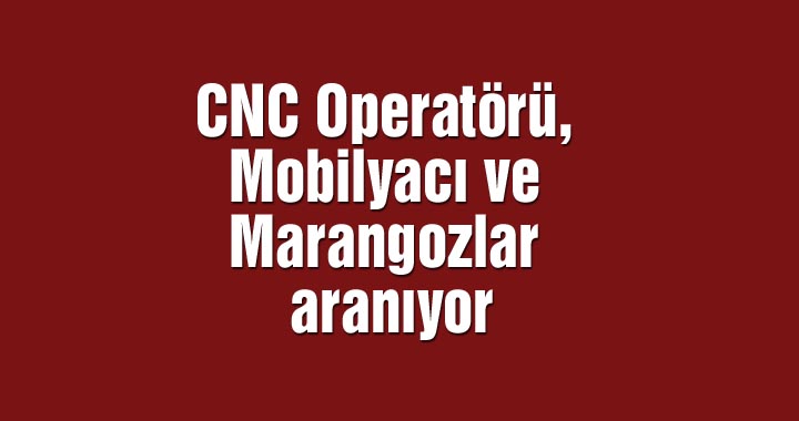 CNC Operatörü, Mobilyacı ve Marangozlar aranıyor