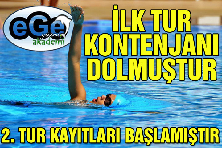 Ege Tenis Akademisinde yüzme kursu ilk tur kayıtları doldu