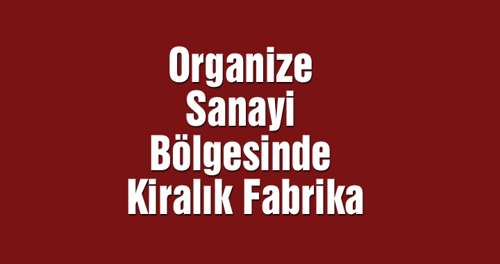 Organize Sanayi Bölgesinde kiralık fabrika