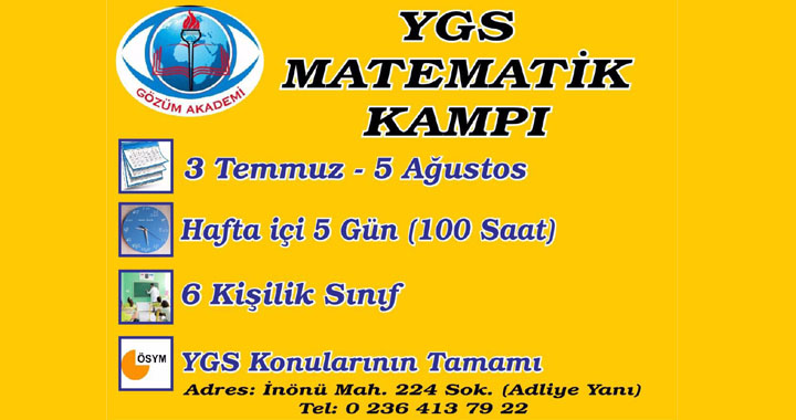 YGS matematik kampı başlıyor
