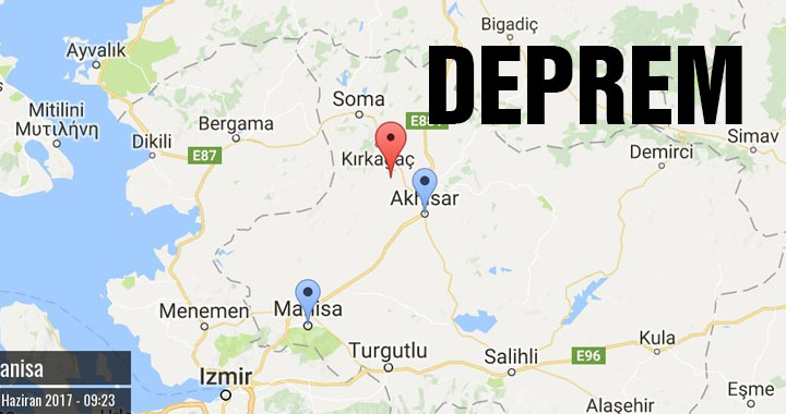 Akhisar'da 3.2 şiddetinde deprem