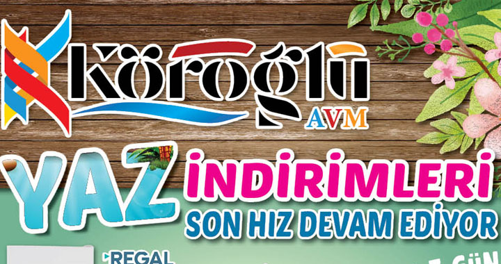 Köroğlu AVM’de yaz indirimleri devam ediyor