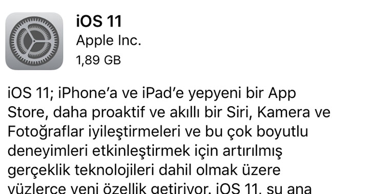Apple, iOS 11 güncellemesini yayınladı