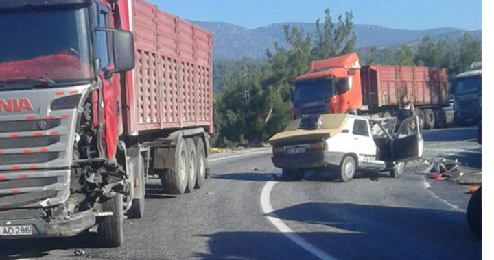 Akhisar Gördes yolunda feci kaza 1 kişi hayatını kaybetti