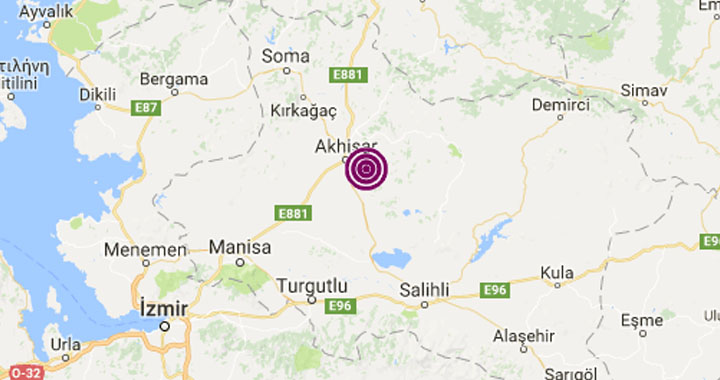 Merkez üssü Akhisar'da 2.9 şiddetinde deprem meydana geldi