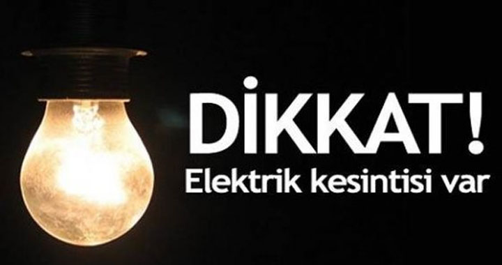 8 Mart Perşembe günü Atatürk Mahallesinde 4 sokakta elektrik kesintisi