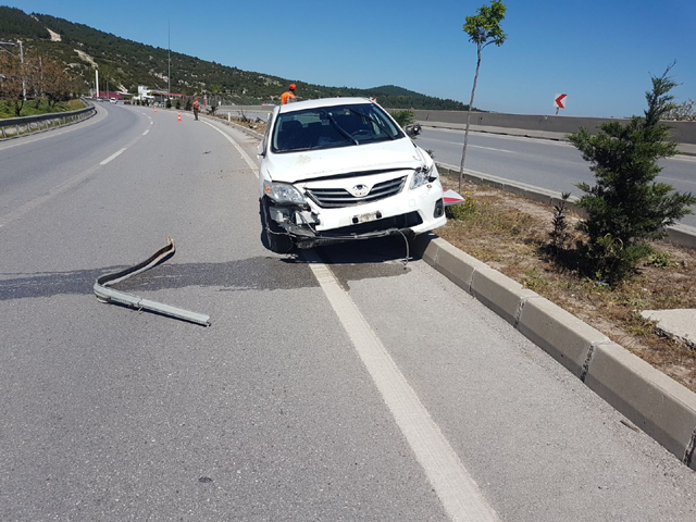 Boğazhan’da maddi hasarlı kaza