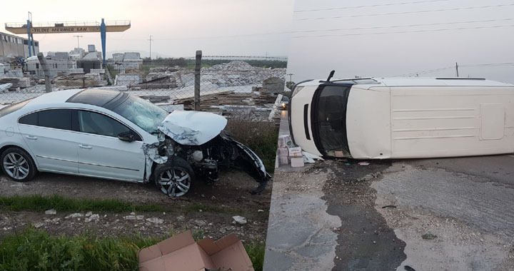 Akhisar Kapaklı'daki feci kaza ucuz atlatıldı