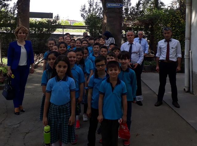 Misak-ı Milli İlkokulu öğrencilerden Meteoroloji Merkezine ziyaret