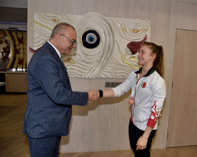 Başkan Ergün, Şampiyonu konuk etti