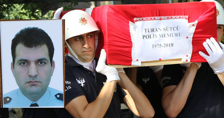 Akhisarlı polis memuru Turan Sütçü son yolculuğuna uğurlandı