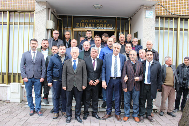 Akhisar Belediye Başkan Adayı Hüseyin Eryüksel, Ziraat Odasını ziyaret etti
