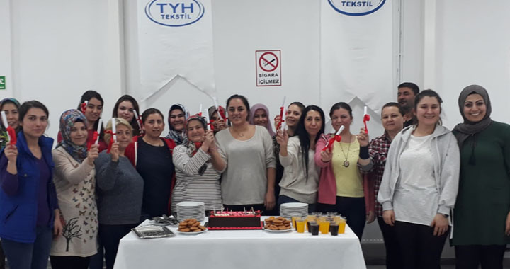 TYH Tekstil Gıdacılar şubesi İşkur 10. grup mezunlarını verdi