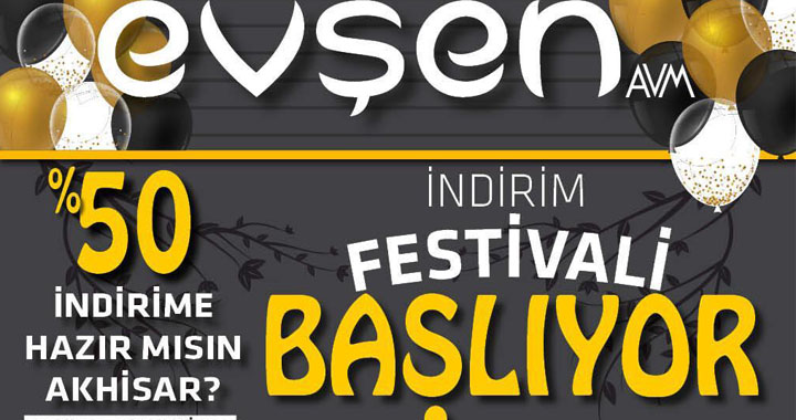 Evşen AVM'de indirim festivali başlıyor!