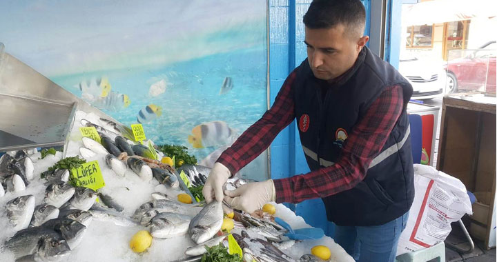 İlçe Tarım Müdürlüğünden balıkçılara denetim yapıldı