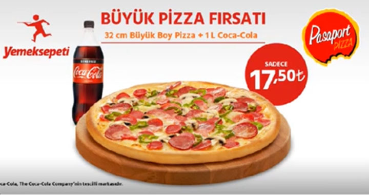 Pasaport Pizza’da büyük boy pizza fırsatı