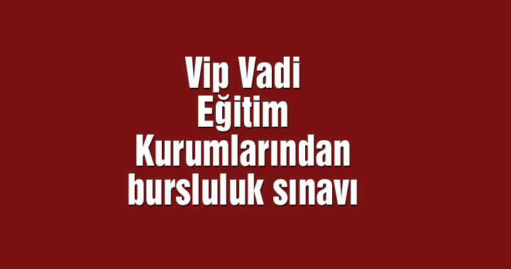 Vip Vadi Eğitim Kurumlarından bursluluk sınavı