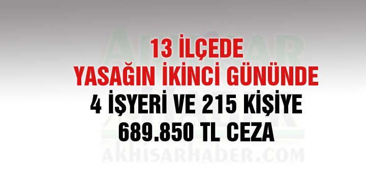 Sokağa çıkma yasağının ikinci gününde 689 bin TL ceza