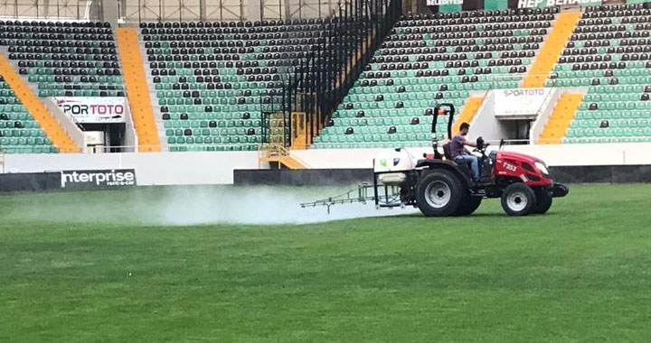 Akhisarspor’da stada lig bakımı