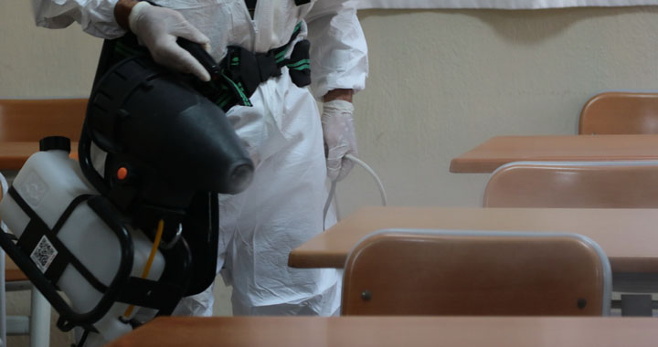 Akhisar’da okullar YKS öncesi dezenfekte edildi